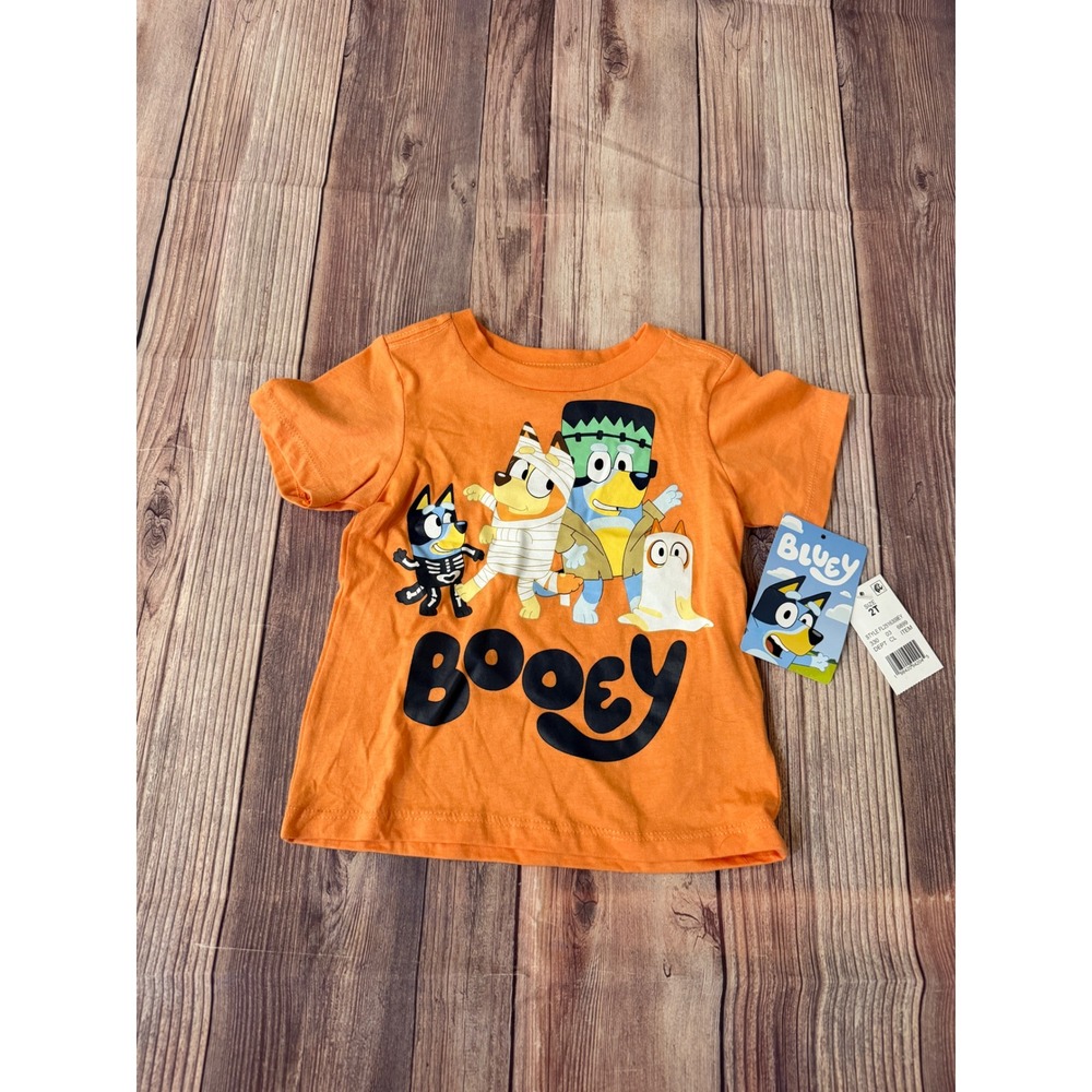 Bluey Kids Halloween Booey Graphic T-Shirt Orange Size 2T NWT FL2516309EY